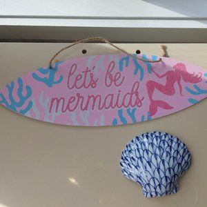 9$ SALE: Mermaid Sign & Nantucket Shell